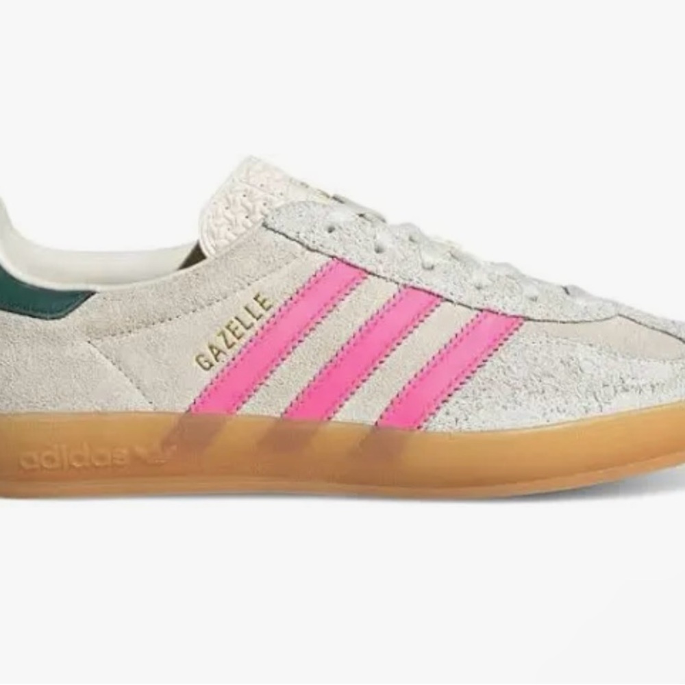 Women's Adidas Originals Gazelle Indoor - Off White/Lucid Pink